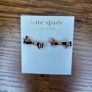 NWT Kate Spade ♠️ 14k Rose Gold Bow Earrings